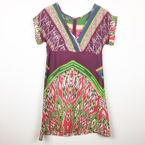 Kenar | Silk Patterned Handblocked Dress